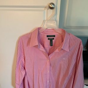 Ralph Lauren pink striped button down